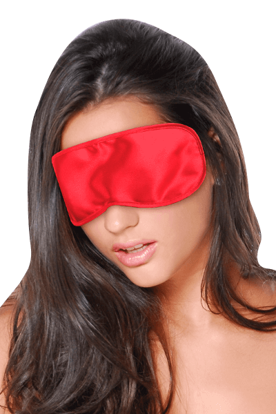 Augenmaske aus Satin - rot