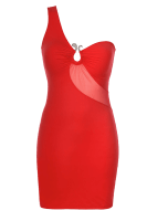 Rotes One-Shoulder Kleid