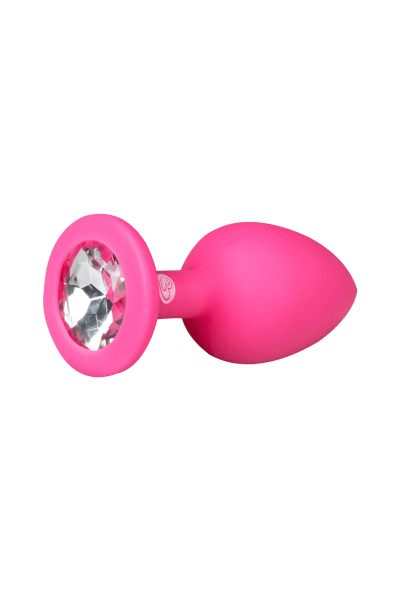 Pinker Analplug mit Kristall