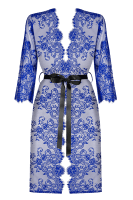 Kimono mit Spitze blau
