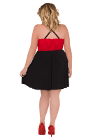 Kleidchen schwarz rot Plus Size