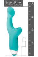 G-Punkt Vibrator  mit Klitorisstimulator - Ø 3,4cm | 19cm