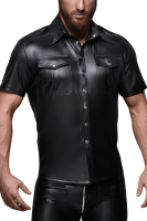 schwarzes Wetlook Hemd