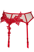 Strapsgürtel mit roter Blütenspitze