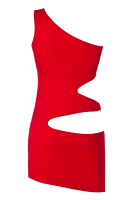 Rotes Minikleid mit Cut-Outs