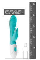 Rabbit Vibrator - Ø 3,3cm | 20cm türkis